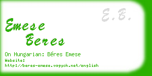emese beres business card